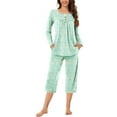 thumbnail image 1 of DreamFish Women's Pajama Sets Long Sleeve Button Down Sleepwear Nightwear Soft Pjs Lounge Sets, 1 of 5