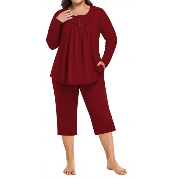DreamFish Women's Pajama Sets Long Sleeve Button Down Sleepwear Nightwear Soft Pjs Lounge Sets