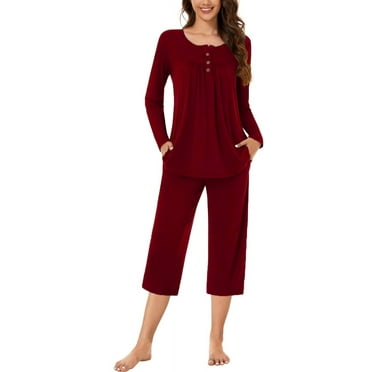 DreamFish Women's Pajama Sets Long Sleeve Button Down Sleepwear Nightwear Soft Pjs Lounge Sets