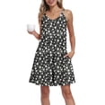 thumbnail image 1 of DreamFish Women's Sleeveless Nightgown Pleated Sleep Dress with Pockets Soft Scoop Neck Sleepwear Sizes M-3XL, 1 of 5