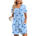 thumbnail image 1 of DreamFish Women's Summer Sleeveless Tank and Shorts Pajama Set with Pockets, 1 of 6