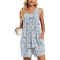 thumbnail image 1 of DreamFish Women's Summer Sleeveless Tank and Shorts Pajama Set with Pockets, 1 of 6