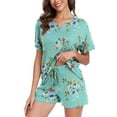 thumbnail image 1 of DreamFish Womens Pajama Sets 2 Piece Summer Ladies Short Sleeve Lounge Sleepwear with Pockets PJ Set M-3XL, 1 of 6