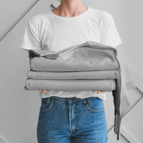 DreamFit® Moisture-Wicking StaDry™ Sheet Sets, DreamComfort™ Collection - Gray - Full XL