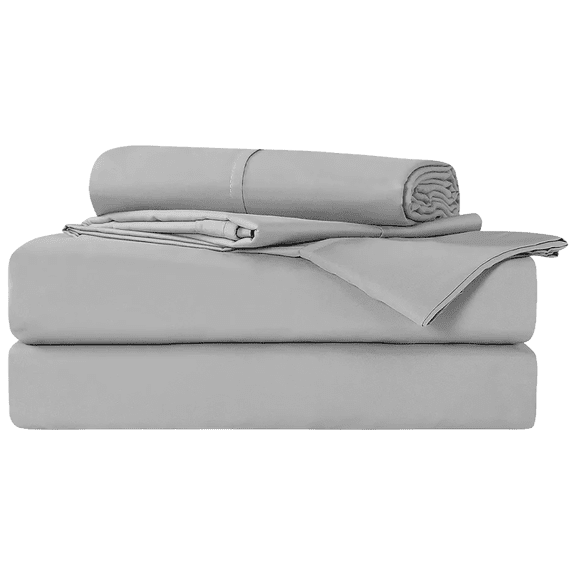 DreamGuard 4-piece Luxury 1200 Thread Count Microfiber Sheet Set (King, Silver)