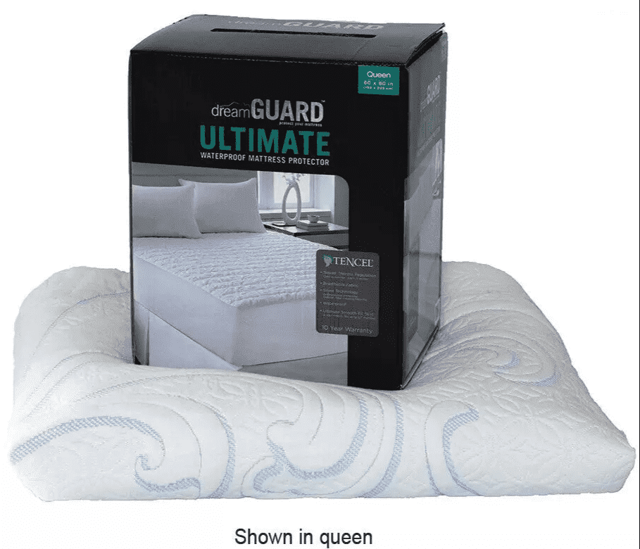  DreamGuard Ultimate Swirl Tencel Mattress Pads, Queen - Waterproof 