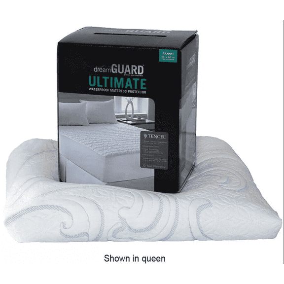 DreamGuard Ultimate Swirl Tencel Mattress Pads, Queen - Waterproof, Odor and Bacteria Reduction, Temperature Regulation