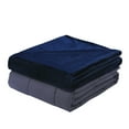 thumbnail image 1 of DreamLab Plush 48x72 15lb Weighted Blanket with Washable Cover, Navy, 1 of 10
