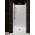 thumbnail image 1 of DreamLine 36 in. D x 36 in. W x 76 3/4 in. H Center Drain Acrylic Shower Base and QWALL-5 Backwall Kit In White, 1 of 11