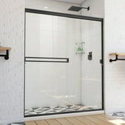 DreamLine Alliance Pro BG 56-60 in. W x 70 3/8 in. H Semi-Frameless Sliding Shower Door in Satin Black and Clear Glass