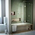 thumbnail image 1 of DreamLine Aqua 48 in. W x 58 in. H Frameless Hinged Tub Door in Brushed Nickel, 1 of 8
