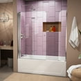 thumbnail image 1 of DreamLine Aqua Fold 56-60 in. W x 58 in. H Frameless Bi-Fold Tub Door with Extender Panel in Chrome, 1 of 15
