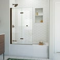 thumbnail image 1 of DreamLine Aqua-Q Fold 36 in. W x 58 in. H Frameless Bi-Fold Tub Door in Oil Rubbed Bronze, 1 of 6
