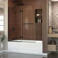 thumbnail image 1 of DreamLine Aqua Ultra 48 in. W x 58 in. H Frameless Hinged Tub Door in Satin Black, 1 of 6