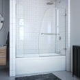 thumbnail image 1 of DreamLine Aqua Uno 56-60 in. W x 58 in. H Frameless Hinged Tub Door with Extender Panel in Brushed Nickel, 1 of 8