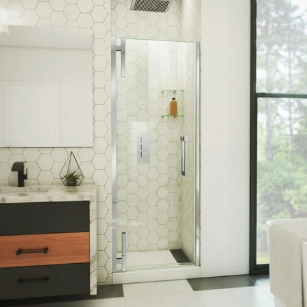 DreamLine Ascend 29 1/4-30 in. W x 72 in. H Frameless Pivot Shower Door in Chrome