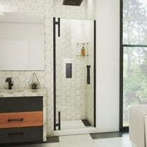 DreamLine Ascend 33 1/4 - 34 inch W x 72 inch H Frameless Pivot Shower Door in Matte Black