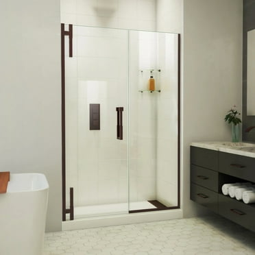 DreamLine Ascend 48 1/2-49 1/2 in. W x 72 in. H Frameless Pivot Shower Door in Oil Rubbed Bronze