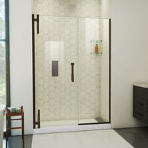 DreamLine Ascend 54-55 in. W x 72 in. H Frameless Pivot Shower Door in Oil Rubbed Bronze
