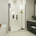 thumbnail image 1 of DreamLine Ascend 56 1/2-57 1/2 in. W x 72 in. H Frameless Pivot Shower Door in Oil Rubbed Bronze, 1 of 6