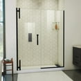 thumbnail image 1 of DreamLine Ascend 58 - 59 inch W x 72 inch H Frameless Pivot Shower Door in Matte Black, 1 of 6