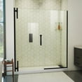 thumbnail image 1 of DreamLine Ascend 64 1/2 - 65 1/2 inch W x 72 inch H Frameless Pivot Shower Door in Matte Black, 1 of 6
