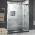 thumbnail image 1 of DreamLine Cavalier 56-60 in. W x 77 3/8 in. H Semi-Frameless Bypass Sliding Shower Door in Polished Stainless Steel, 1 of 11