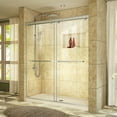 thumbnail image 1 of DreamLine Charisma 34 in. D x 60 in. W x 78 3/4 in. H Frameless Bypass Shower Door in Brushed Nickel and Center Drain Biscuit Base, 1 of 16