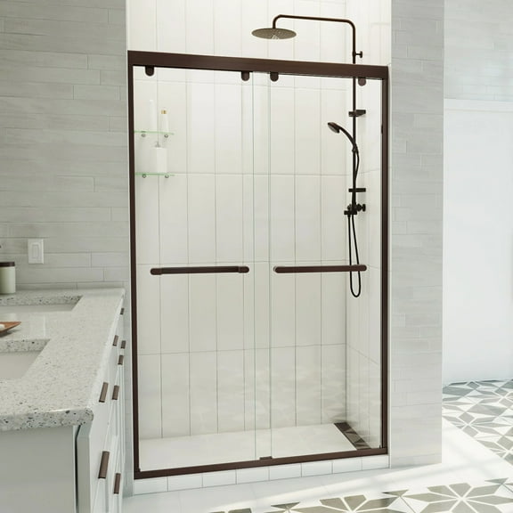 DreamLine Charisma-X 44-48 in. W x 76 in. H Frameless Bypass Sliding Shower Door