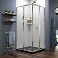thumbnail image 1 of DreamLine Cornerview 36 in. D x 36 in. W x 74 3/4 in. H Framed Sliding Shower Enclosure in Chrome with Black Acrylic Base Kit, 1 of 13