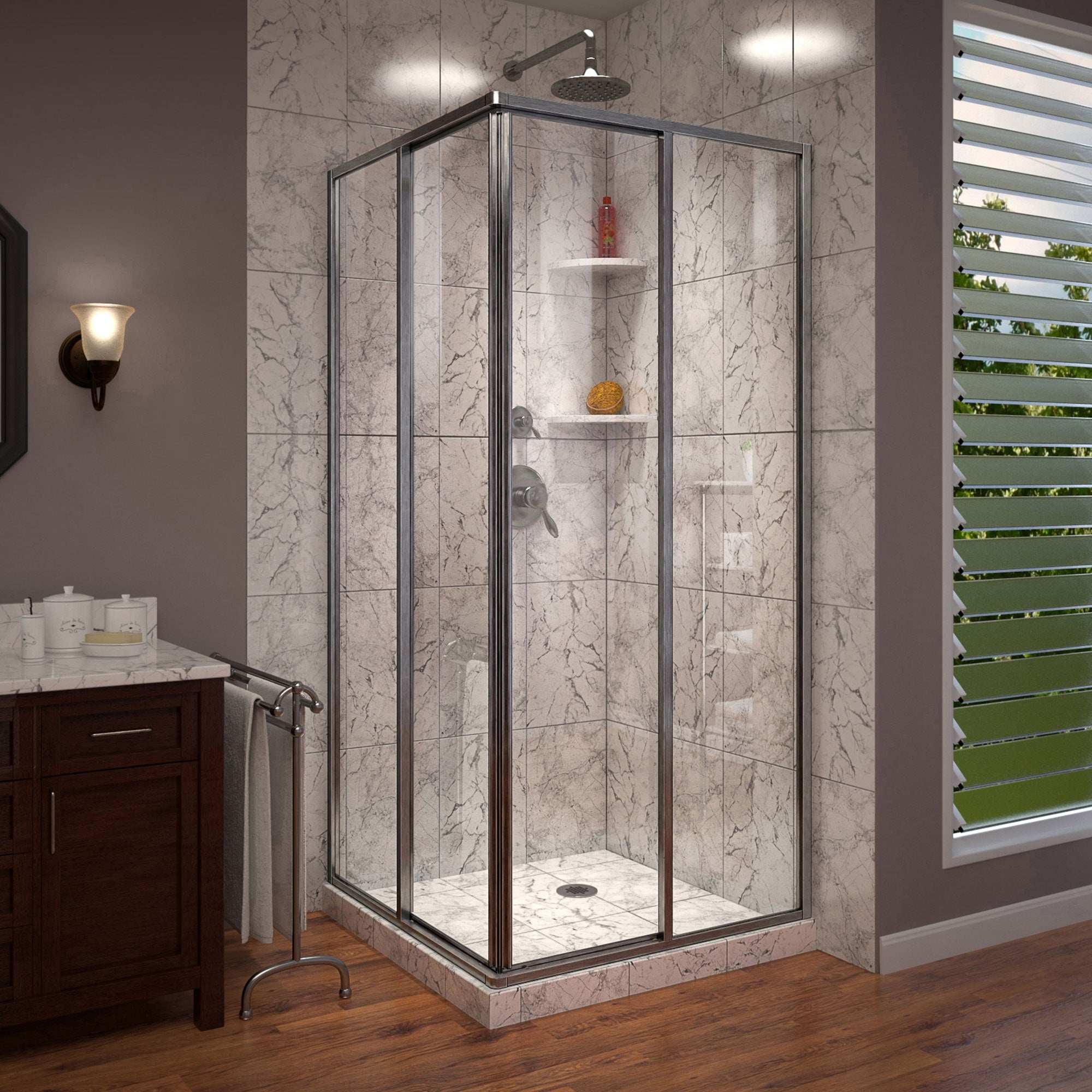 DreamLine Brushed Nickel 72" Frameless Sliding Shower Enclosure
