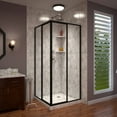 thumbnail image 1 of DreamLine Cornerview 40 1/2 in. D x 40 1/2 in. W x 72 in. H Framed Sliding Shower Enclosure in Satin Black, 1 of 9