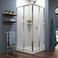 thumbnail image 1 of DreamLine Cornerview 42 in. D x 42 in. W x 74 3/4 in. H Framed Sliding Shower Enclosure in Chrome with White Acrylic Base Kit, 1 of 11