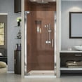 thumbnail image 1 of DreamLine Elegance 30 1/2 - 32 1/2 in. W x 72 in. H Frameless Pivot Shower Door in Chrome, 1 of 9