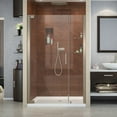 thumbnail image 1 of DreamLine Elegance 46-48 in. W x 72 in. H Frameless Pivot Shower Door in Brushed Nickel, 1 of 11