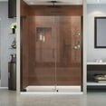 thumbnail image 1 of DreamLine Elegance 51-53 in. W x 72 in. H Frameless Pivot Shower Door in Oil Rubbed Bronze, 1 of 11