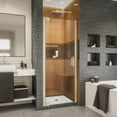 thumbnail image 1 of DreamLine Elegance-LS 35 3/4 - 37 3/4 in. W x 72 in. H Frameless Pivot Shower Door in Brushed Nickel, 1 of 13