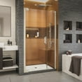 thumbnail image 1 of DreamLine Elegance-LS 38 3/4 - 40 3/4 in. W x 72 in. H Frameless Pivot Shower Door in Brushed Nickel, 1 of 14