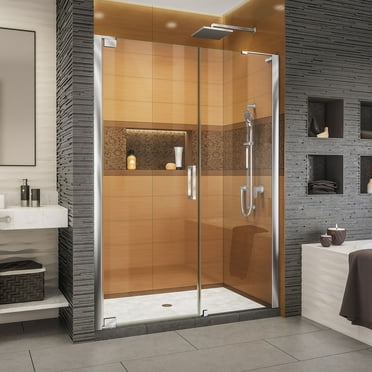 DreamLine Elegance-LS 52 1/2 - 54 1/2 in. W x 72 in. H Frameless Pivot Shower Door in Chrome