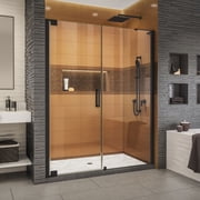 DreamLine Elegance-LS 56 3/4 - 58 3/4 in. W x 72 in. H Frameless Pivot Shower Door in Satin Black