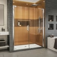 thumbnail image 1 of DreamLine Elegance-LS 58 1/2 - 60 1/2 in. W x 72 in. H Frameless Pivot Shower Door in Chrome, 1 of 13