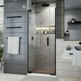 thumbnail image 1 of DreamLine Elegance Plus 30-30 3/4 in. W x 72 in. H Frameless Pivot Shower Door in Satin Black, 1 of 7
