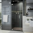 thumbnail image 1 of DreamLine Elegance Plus 34-34 3/4 in. W x 72 in. H Frameless Pivot Shower Door in Brushed Nickel, 1 of 7
