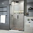 thumbnail image 1 of DreamLine Elegance Plus 39 3/4 - 40 1/2 in. W x 72 in. H Frameless Pivot Shower Door in Satin Black, 1 of 7