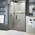thumbnail image 1 of DreamLine Elegance Plus 46-46 3/4 in. W x 72 in. H Frameless Pivot Shower Door in Satin Black, 1 of 7