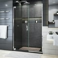 thumbnail image 1 of DreamLine Elegance Plus 51 3/4 -52 1/2 in. W x 72 in. H Frameless Pivot Shower Door in Chrome, 1 of 7