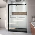 thumbnail image 1 of DreamLine Encore 32 in. D x 54 in. W x 78 3/4 in. H Bypass Shower Door in Satin Black and Center Drain Black Base Kit, 1 of 18