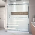 thumbnail image 1 of DreamLine Encore 32 in. D x 60 in. W x 78 3/4 in. H Bypass Shower Door in Chrome and Center Drain White Base Kit, 1 of 18