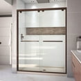 thumbnail image 1 of DreamLine Encore 36 in. D x 60 in. W x 78 3/4 in. H Bypass Shower Door in Oil Rubbed Bronze and Center Drain Biscuit Base Kit, 1 of 18