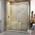 thumbnail image 1 of DreamLine Enigma Air 34 3/4 in. D x 60 3/8 in. W x 76 in. H Frameless Sliding Shower Enclosure in Polished Stainless Steel, 1 of 11